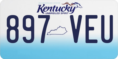KY license plate 897VEU