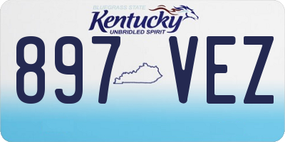 KY license plate 897VEZ