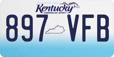 KY license plate 897VFB