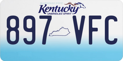 KY license plate 897VFC