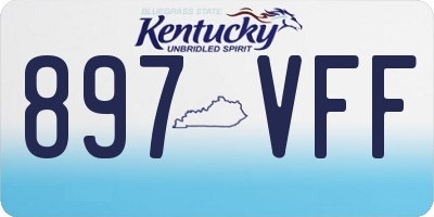 KY license plate 897VFF