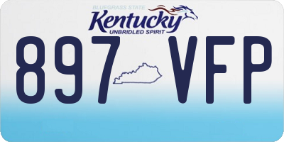 KY license plate 897VFP