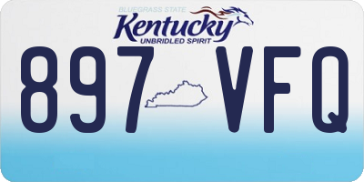KY license plate 897VFQ