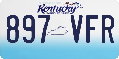KY license plate 897VFR