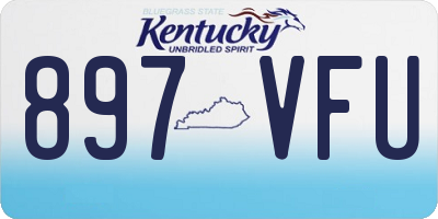 KY license plate 897VFU
