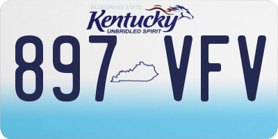KY license plate 897VFV