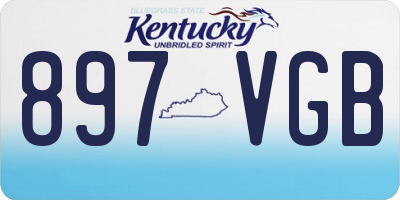 KY license plate 897VGB