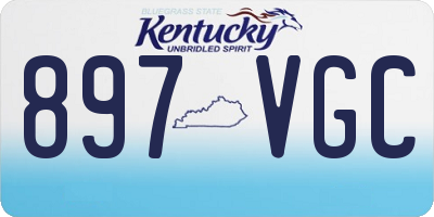 KY license plate 897VGC