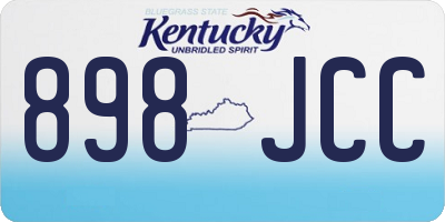 KY license plate 898JCC