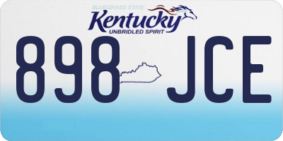 KY license plate 898JCE