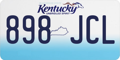 KY license plate 898JCL