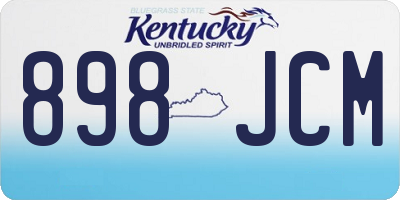 KY license plate 898JCM