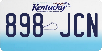 KY license plate 898JCN