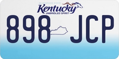 KY license plate 898JCP