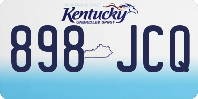 KY license plate 898JCQ