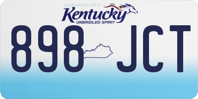 KY license plate 898JCT