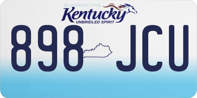 KY license plate 898JCU