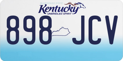 KY license plate 898JCV