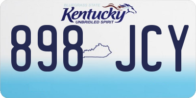 KY license plate 898JCY
