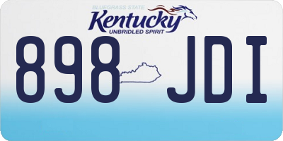 KY license plate 898JDI