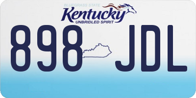 KY license plate 898JDL