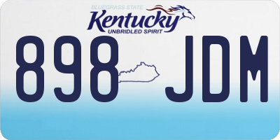 KY license plate 898JDM