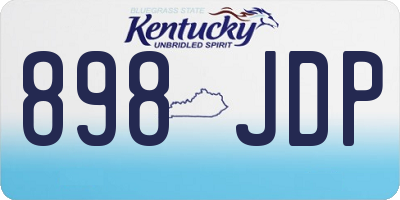 KY license plate 898JDP