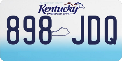 KY license plate 898JDQ