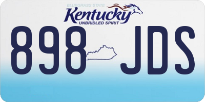KY license plate 898JDS