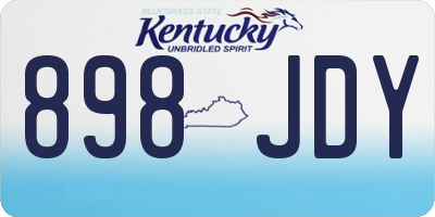KY license plate 898JDY