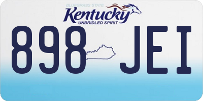 KY license plate 898JEI