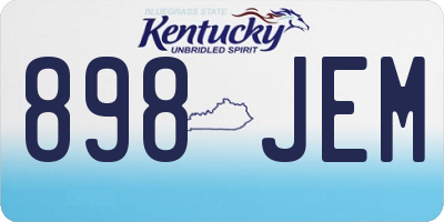KY license plate 898JEM