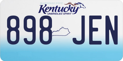 KY license plate 898JEN