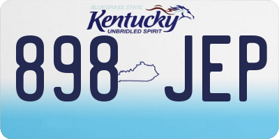 KY license plate 898JEP
