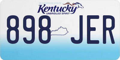 KY license plate 898JER