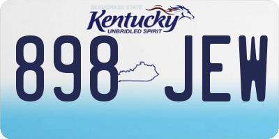 KY license plate 898JEW