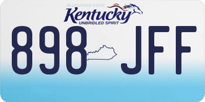 KY license plate 898JFF