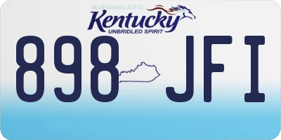 KY license plate 898JFI