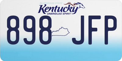 KY license plate 898JFP