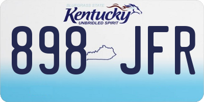 KY license plate 898JFR