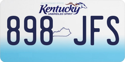 KY license plate 898JFS
