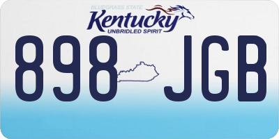 KY license plate 898JGB