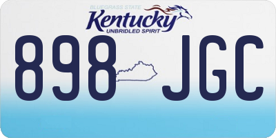 KY license plate 898JGC