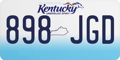 KY license plate 898JGD