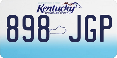 KY license plate 898JGP