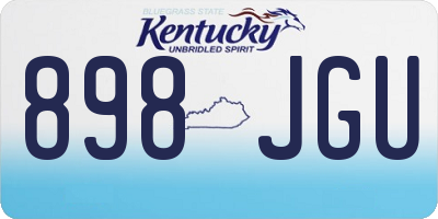 KY license plate 898JGU