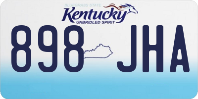 KY license plate 898JHA