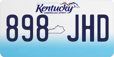 KY license plate 898JHD