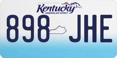 KY license plate 898JHE