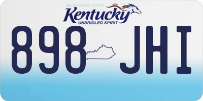 KY license plate 898JHI